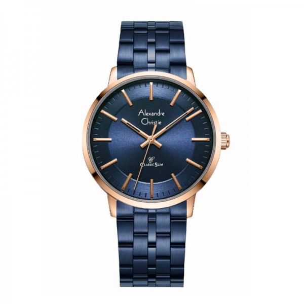 Alexandre Christie AC 8692 Rosegold Blue Man MHBURBU